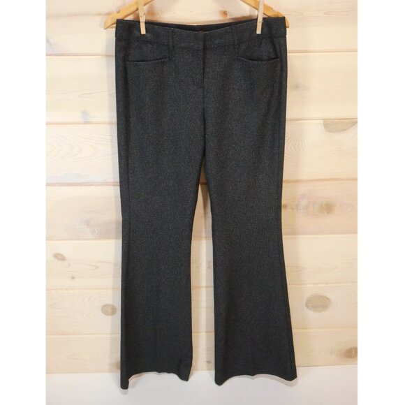 Express Design Studio Women’s Sz 6 Dress Pants Black Metallic Office Careerwear - Picture 1 of 11